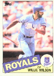 1985 Topps Baseball Cards      617     Willie Wilson